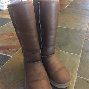 Ugg Copper Metallic Brown Tall Boots size 8